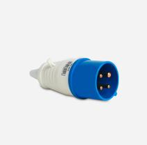 Plug Industrial 2p+t 16a Azul 6h 220/250v Omg 3076