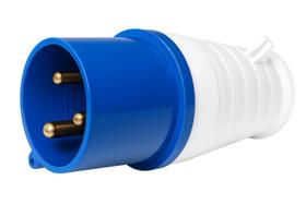 Plug industrial 2p+t 32a-6h 220v azul stark