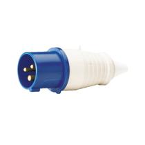 Plug Industrial 2p+t 32A Azul 6h 220/250V OMG 3276