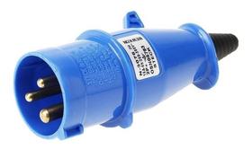 Plug Industrial 32A 2P+T 220v Azul N-3276 6h - Steck