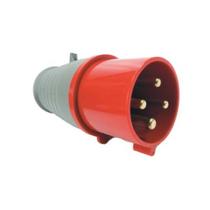 Plug Industrial 32A 3P+T 380V / 440V SOPRANO IP44 Nylon Latão - NBR IEC 60309-1 e 60309-2