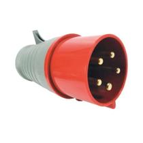Plug Industrial 32A 3P+T+N 380V / 440V SOPRANO - IP44 Nylon Latão NBR IEC 60309-1 e 60309-2