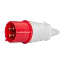 Plug Industrial 3P+T 380/415V Vermelho 16A Manplex