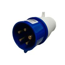 Plug industrial 3p t n 16a 220v 9h azul stark
