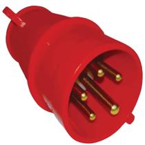 Plug industrial 3p+t+n 16a 6h vermelho 380v stark