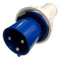 Plug Industrial Macho 6h 63a 2p+t+cp 220v Azul Mgi 033 Jng