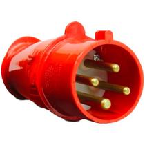 Plug Industrial Steck 3p+t 16a Vermelho 380v Newkon N-4076 Plug Industrial Steck 3p+t 16a Vermelho 380v Newkon N-4076