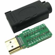 Plug Jack Hdmi Fast Click Gold 19 Pinos 1.6Mm Banhado A Ouro Plug Jack Hdmi Fast Click Gold 19 Pinos 1.6Mm Banhado A Ouro