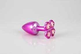 Plug Joinha em metal modelo trevo tamanho: M 7,5x3,5cm