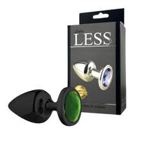 Plug Less em ABS Preto com Pedra Ornamental - HARD