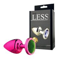 Plug Less em ABS Rosa com Pedra Ornamental - HARD