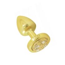 Plug Less G Dourado Com Pedra Cravejada Dourada - Use Hard