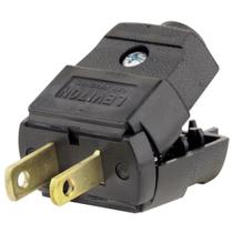 Plug Leviton 101-EP 15A 125V Residencial Grade Preto, Pacote com 10
