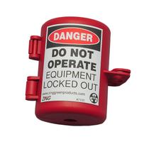 Plug Lockout ZING 7105 Plástico reciclado vermelho fabricado nos EUA