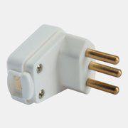 Plug Macho 10A 250V 2 Pinos + Terra Curvo - Margirius Plug Macho 10A 250V 2 Pinos + Terra Curvo - Margirius