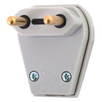 Plug Macho 2 P 20A Branco Com Prensa Cabo Pezzi