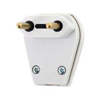Plug Macho 2p 10a Branco Prensa Cabo Pezzi Plug Macho 2p 10a Branco Prensa Cabo Pezzi