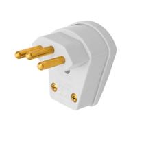 Plug Macho 2P+T 10A 90 Cinza Padrão NBR