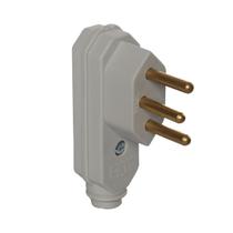 Plug Macho 90º 2p+T 10a 250v Vertical Cinza MarGirius