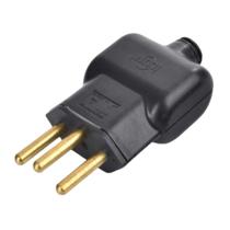 Plug Macho Com Prensa Cabo 2p+t 10a Preto 14070 - Ilumi