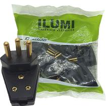 Plug Macho Gigante com Prensa Cabo 3 pinos de 20a para Extensão Tomada Kit 10 unidades