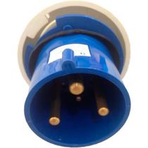 Plug Macho Industrial Jng 2p+t 63a 6h Azul 250v MGI-033 Plug Macho Industrial Jng 2p+t 63a 6h Azul 250v MGI-033