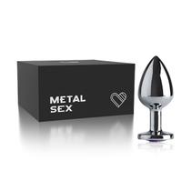 Plug Metal Butt Cromado - Médio 8,2 x 3,3