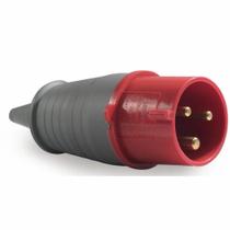 Plug Modelo 2P+T 32A 3800/440v Cor Vermelho Referência 3279 - Soprano