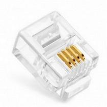 Plug Modular Para Telefonia Rj11 (6X4) - Kit C/10 Pecas Plug Modular Para Telefonia Rj11 (6X4) - Kit C/10 Pecas