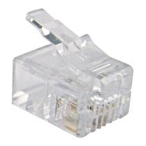Plug Modular RJ-11 6X4 para Cabo de Telefone