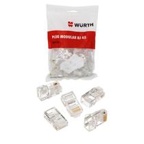 Plug Modular Rj45 Cat5 Wurth, Pacote 100 Unidades 0978120003