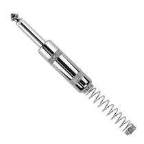 Plug Mono TS P10 Conector Rabicho Espiralado Niquelado 1/4"