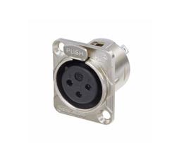 Plug neutrik rean xlr femea painel rc3fdl embutido Plug neutrik rean xlr femea painel rc3fdl embutido
