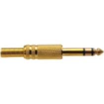 Plug P-10 Stereo 6,35Mm Dourado Com Mola 603 - Kit C/10 Plug P-10 Stereo 6,35Mm Dourado Com Mola 603 - Kit C/10