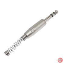 Plug P10 Macho Estéreo Com Mola Profissional Roxtone