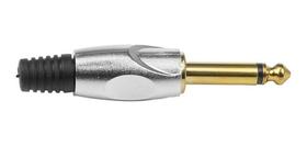 Plug P10 Mono Corpo Em Liga De Zinco Cobre Banhado Ouro 24K