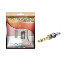 Plug P10 Mono Macho Grafite - Acompanha 6 Anéis Coloridos Plug P10 Mono Macho Grafite - Acompanha 6 Anéis Coloridos