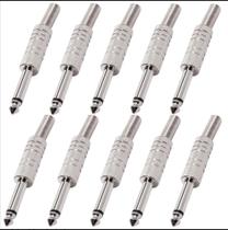 Plug p10 mono metal com mola 101.3.8 star cable pacote 10 c/unidades