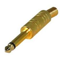 PLUG P10 mono metal dourado com mola KIT 10UN