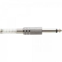 Plug P10 Mono Metal Niquelado Com Mola Genérico Storm - PCT / 50 Plug P10 Mono Metal Niquelado Com Mola Genérico Storm - PCT / 50