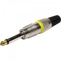 Plug P10 Mono Metal Ponta Gold Amarelo Storm - PCT / 5 Plug P10 Mono Metal Ponta Gold Amarelo Storm - PCT / 5