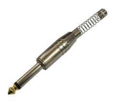 Plug p10 mono profissional metalico espiral - ponta gold