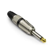 Plug P10 Mono Profissional Original Ponta Ouro Kit C/10 Pçs