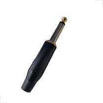 Plug p10 mono profissional preto ponta de cobre p02bc-nc1 mxt