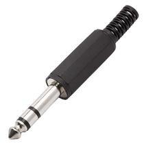 Plug P10 Stereo Plastico Preto PGPZ0013 STORM