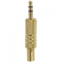 Plug P2 Stereo Com Mola Gold Genérico Storm - DEZ / 10 Plug P2 Stereo Com Mola Gold Genérico Storm - DEZ / 10