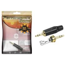 Plug P2 Stereo Linha Premium Profissional Banhado A Ouro
