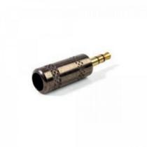 Plug P2 Stereo Metal Preto com Ponta Gold PGPD0006 Storm - PCT / 10