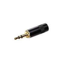 Plug P2 Stereo Metal Preto com Ponta GOLD PGPD0006 STORM