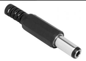 Plug p4 2,5 x 5,5 x 14mm com rabicho star pacote c/10 unidades